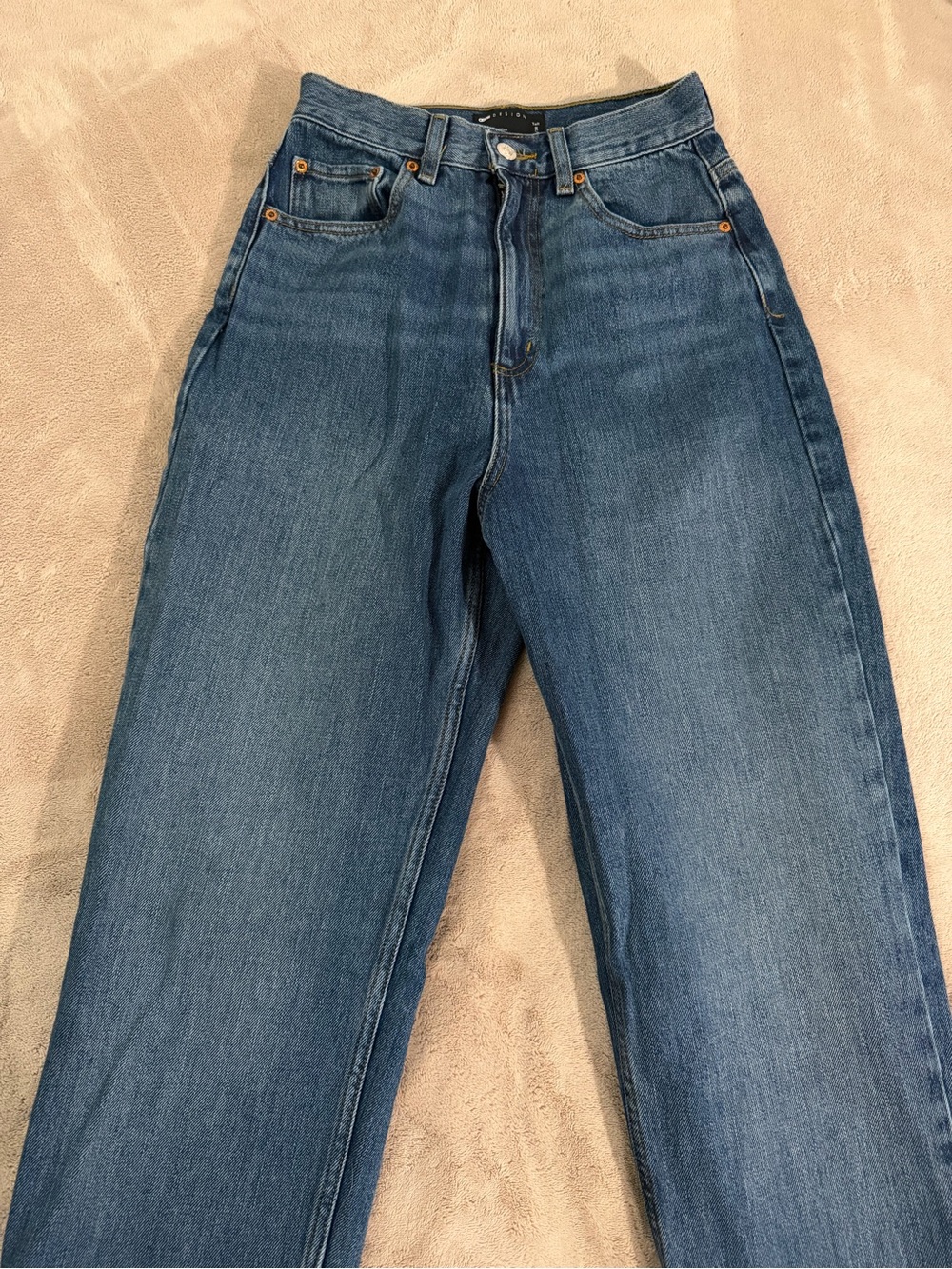 ASOS Straight Leg High Waisted Jeans